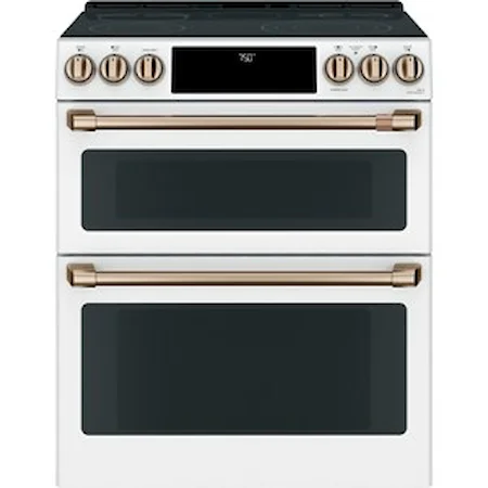 Cafe´™ 30" Smart Slide-In, Front-Control, Radiant and Convection Double-Oven Range